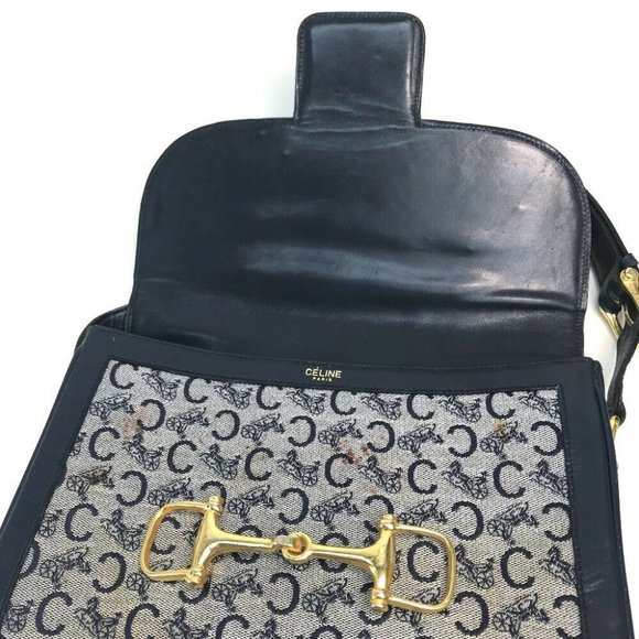 Authentic CELINE Old CELINE C carriage Monogram vintage Shoulder Cross body Bag - Picture 6 of 8